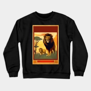 vintage travel of africa Crewneck Sweatshirt